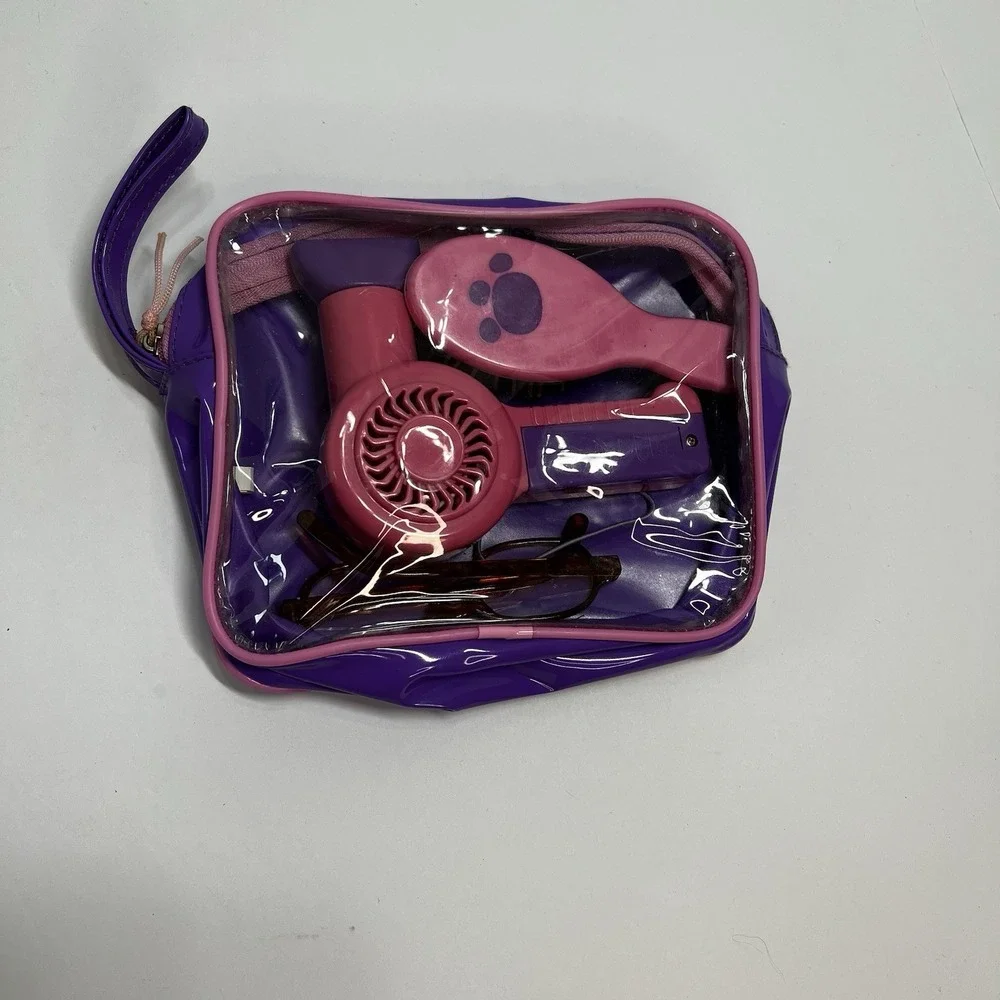 Build-A-Bear TEDDY SIZE Working Hair Dryer ,‎ Brush, Glasses, Case Accessories